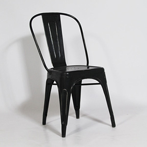 chaise metal noir