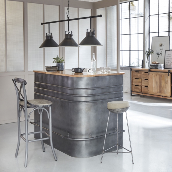 tabouret bar en metal deco industrielle