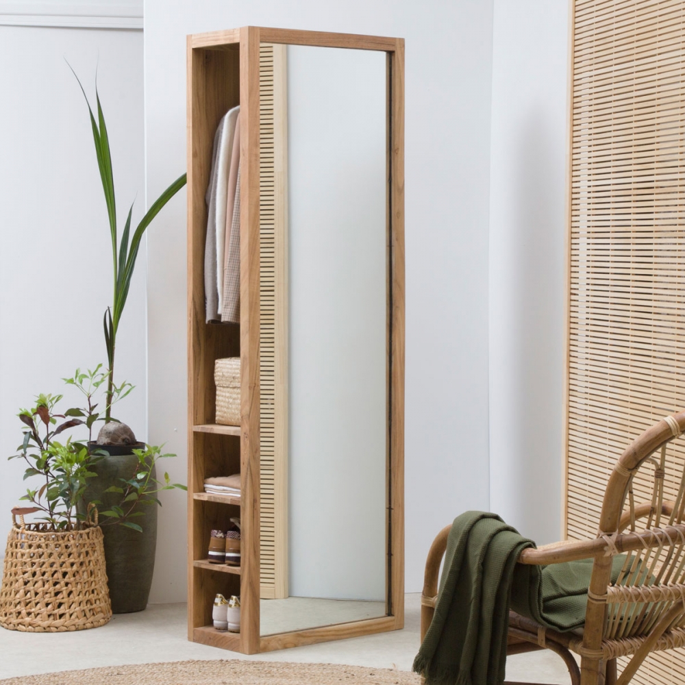 Miroir avec espaces de rangements