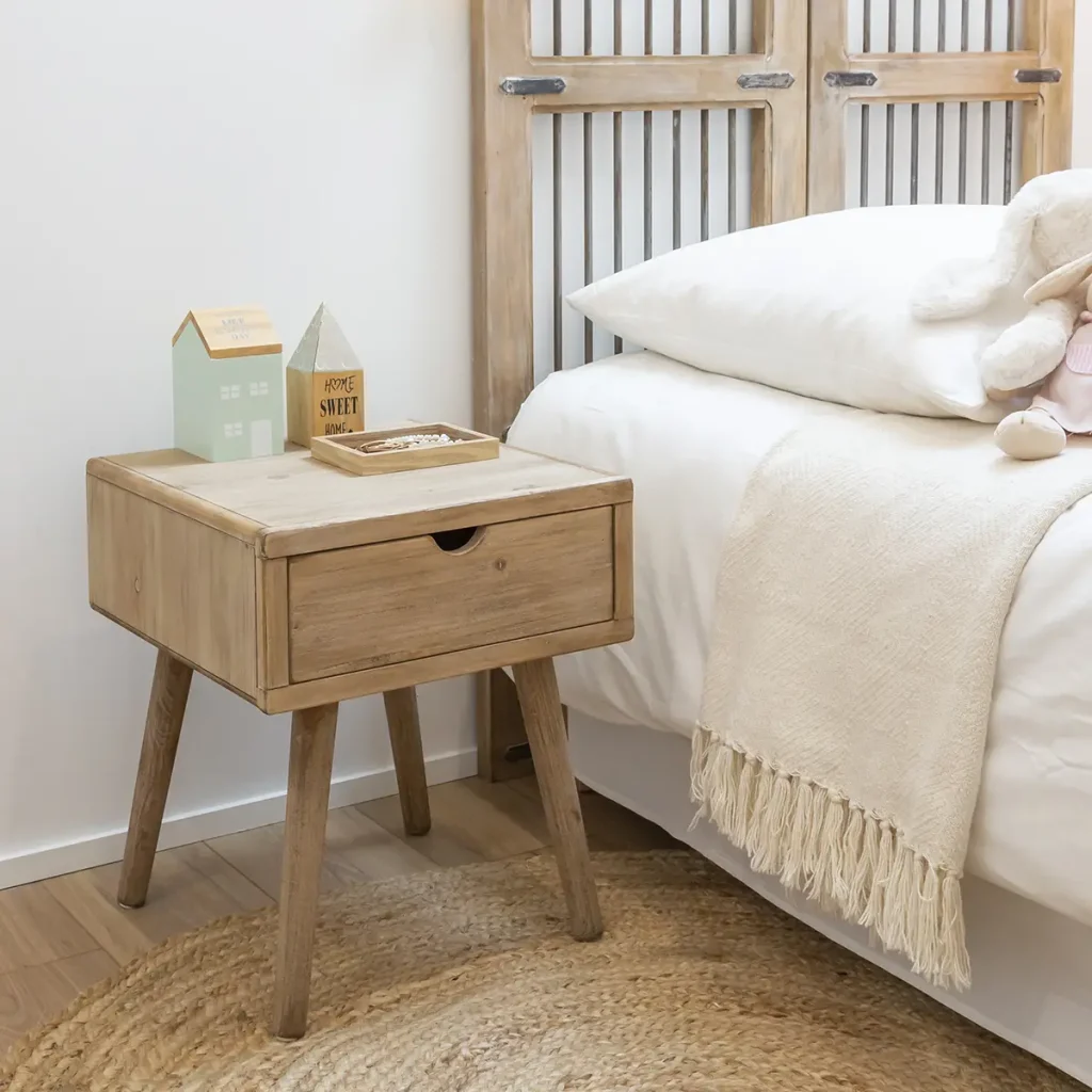 Table de chevet en métal gris métallisé Gauthier | Maisons du Monde